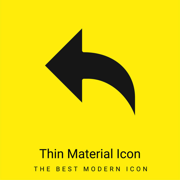 Arrow minimal bright yellow material icon
