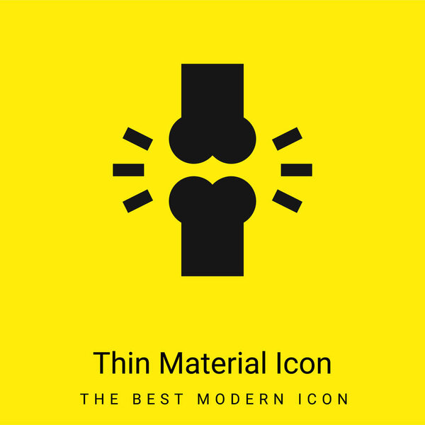 Bones minimal bright yellow material icon