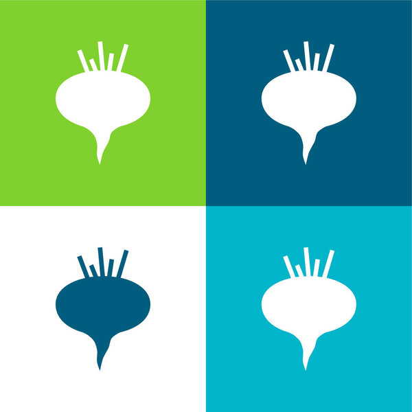 Beetroot Flat four color minimal icon set