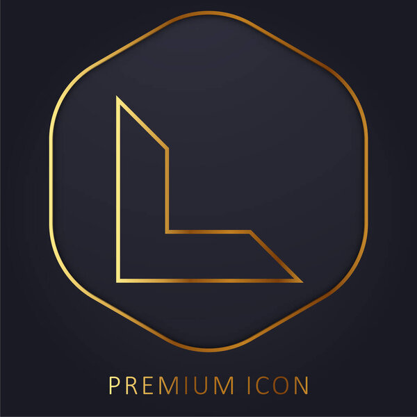Abstract golden line premium logo or icon