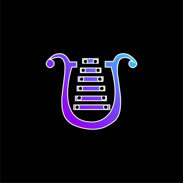Bell Lyre blue gradient vector icon