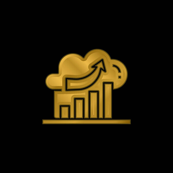 Анализ позолоченной иконки или вектора логотипа