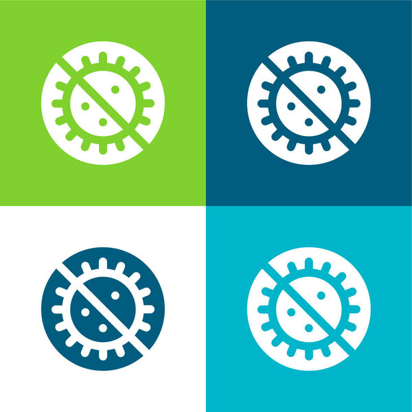 Антибиотики Плоские четыре цвета минимальный набор значков