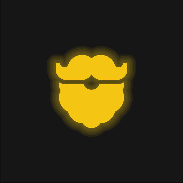 Желтая сияющая неоновая икона