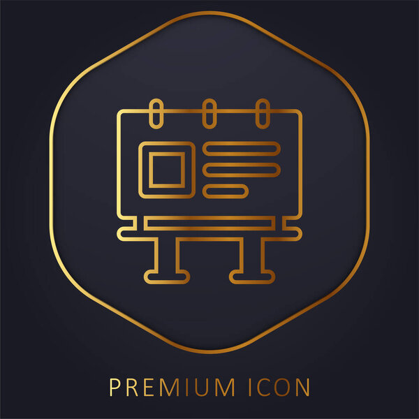 Логотип или иконка золотой линии Billboard