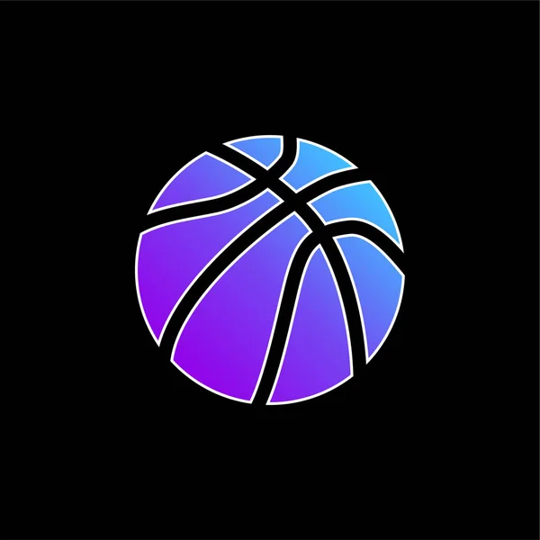 stock vector Ball Of Basketball blue gradient vector icon