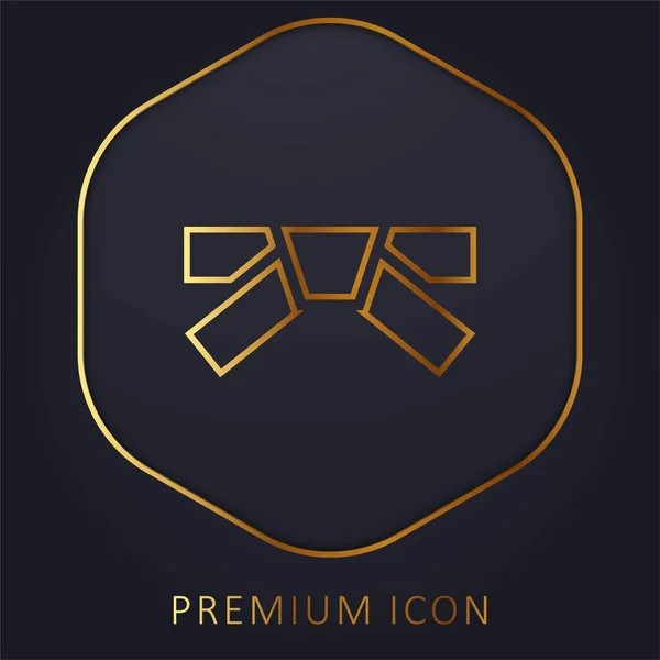 Belt golden line premium logo or icon — Stock Illustration Belt Golden Line Premium Logo Icon Royalty Free Stock Illustrations