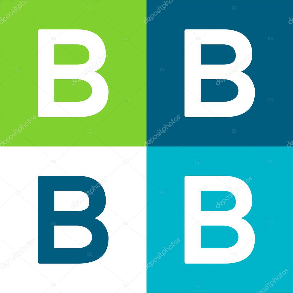 Bold Flat four color minimal icon set