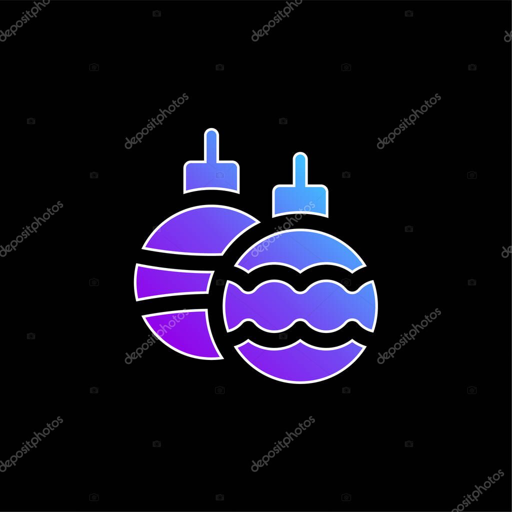 Bauble blue gradient vector icon