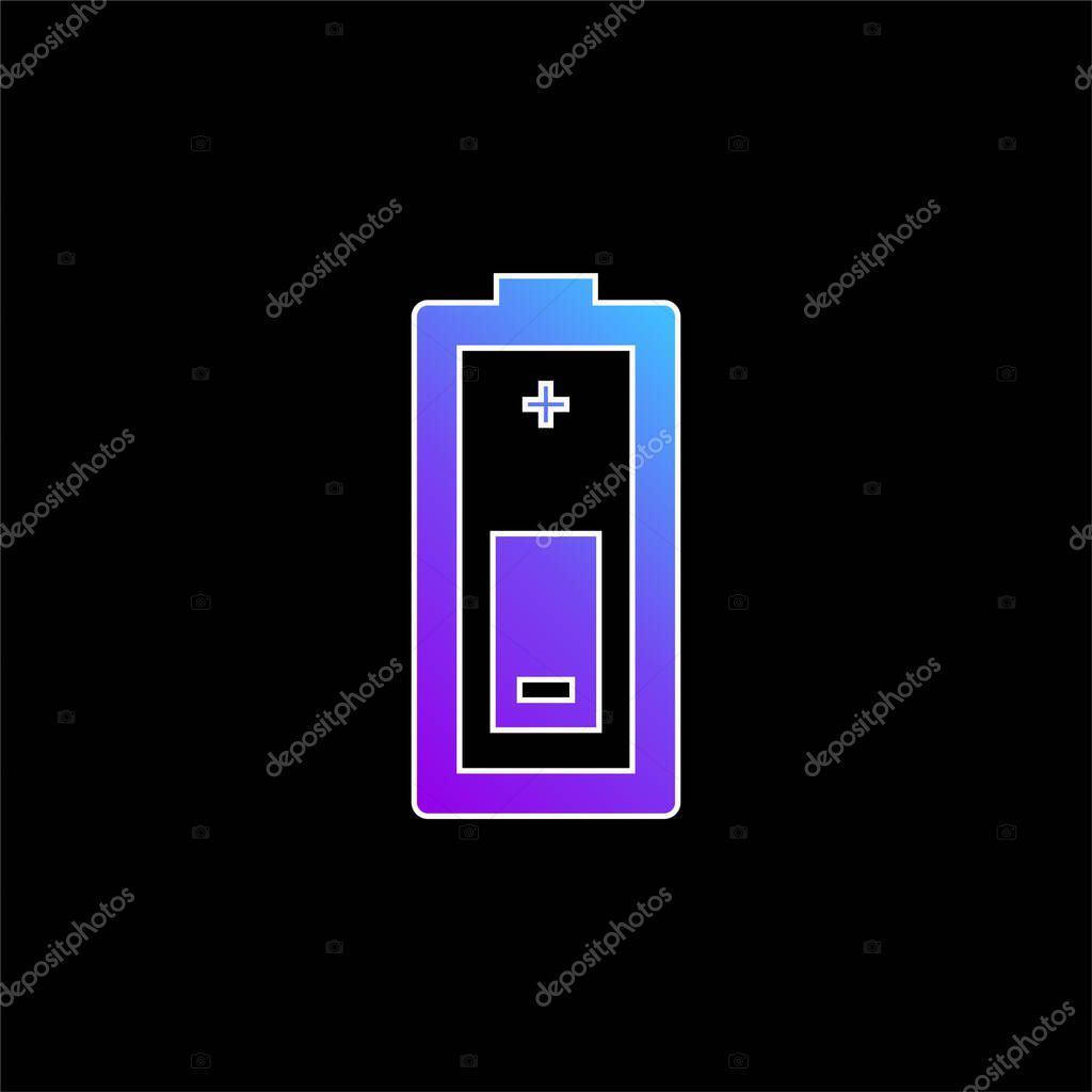 Battery blue gradient vector icon