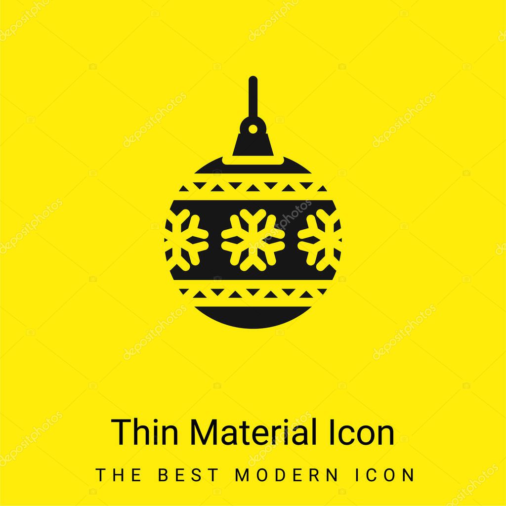 Bauble minimal bright yellow material icon