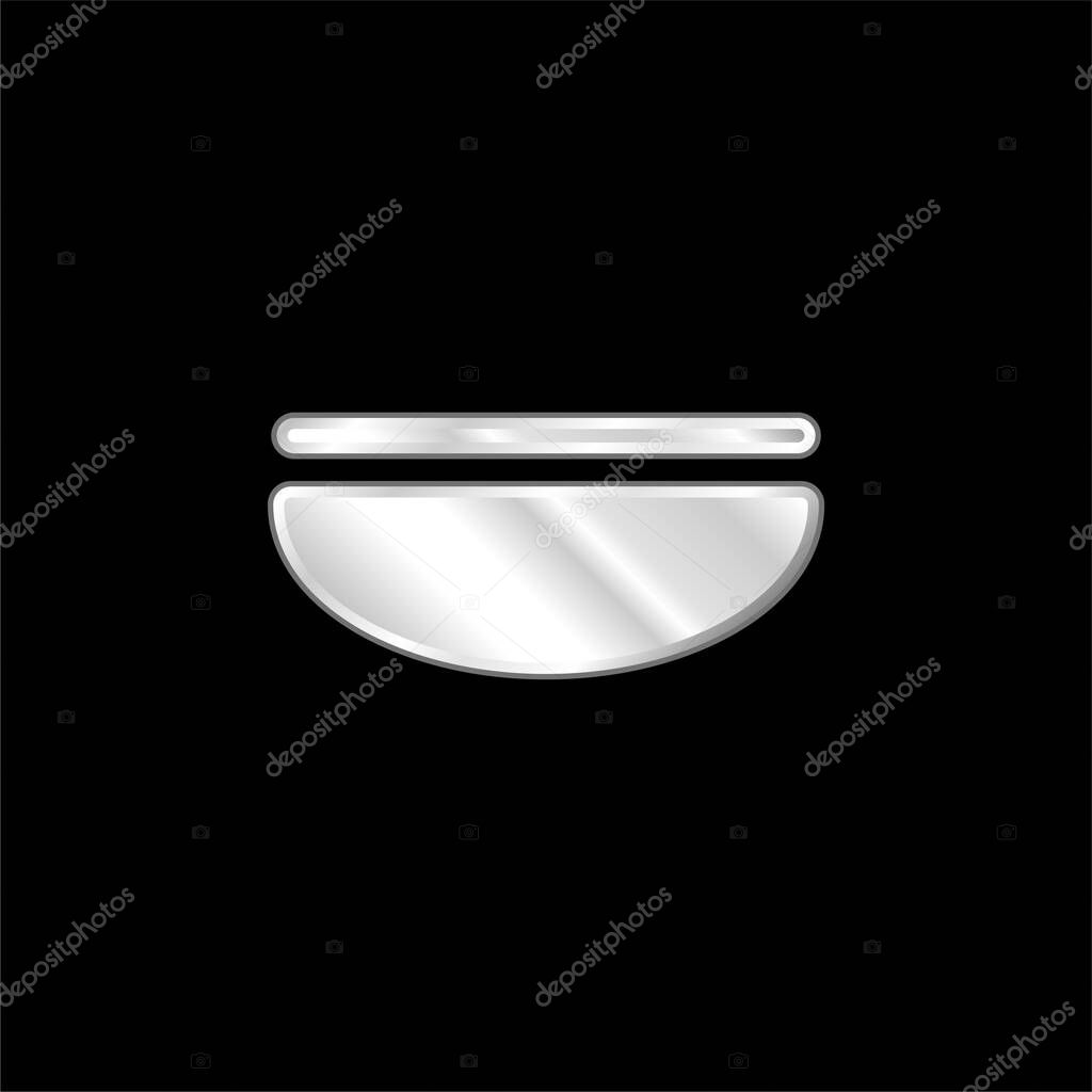 Balance silver plated metallic icon