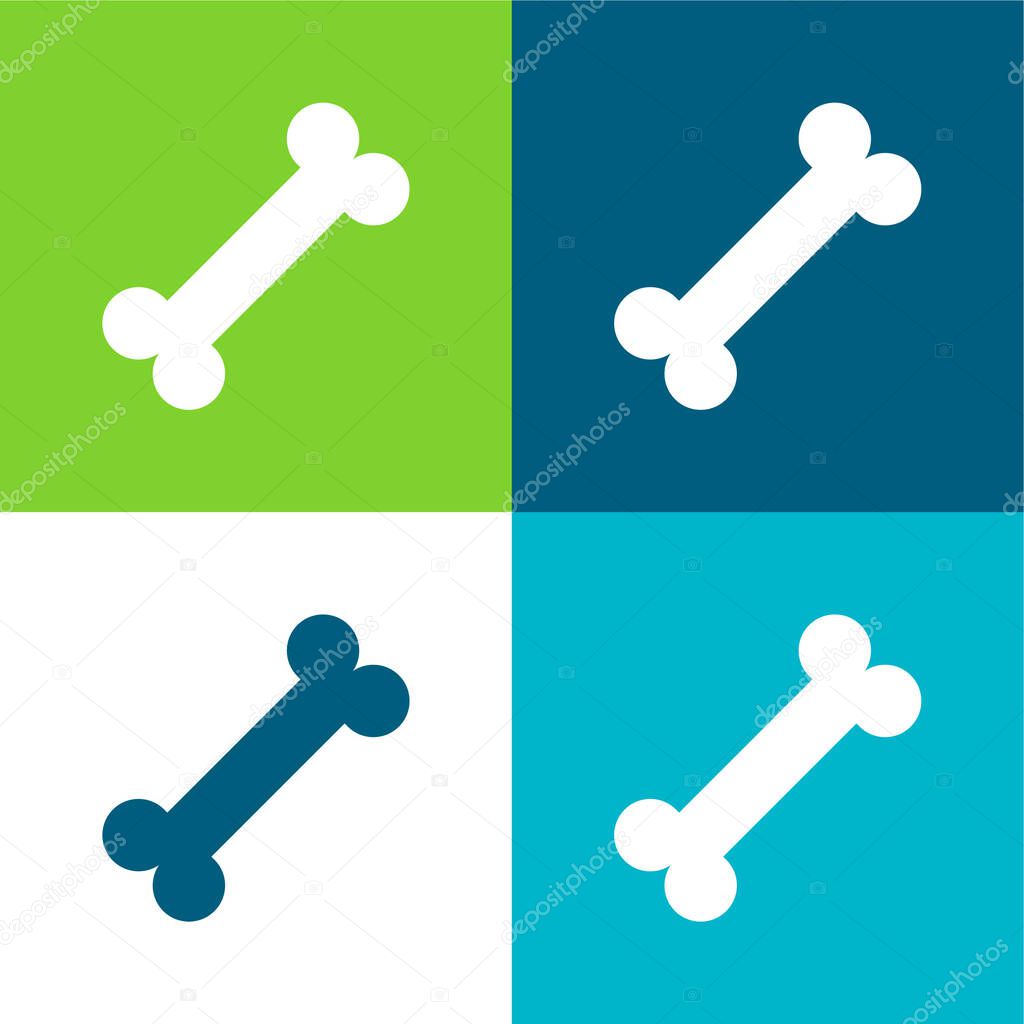 Bone Flat four color minimal icon set