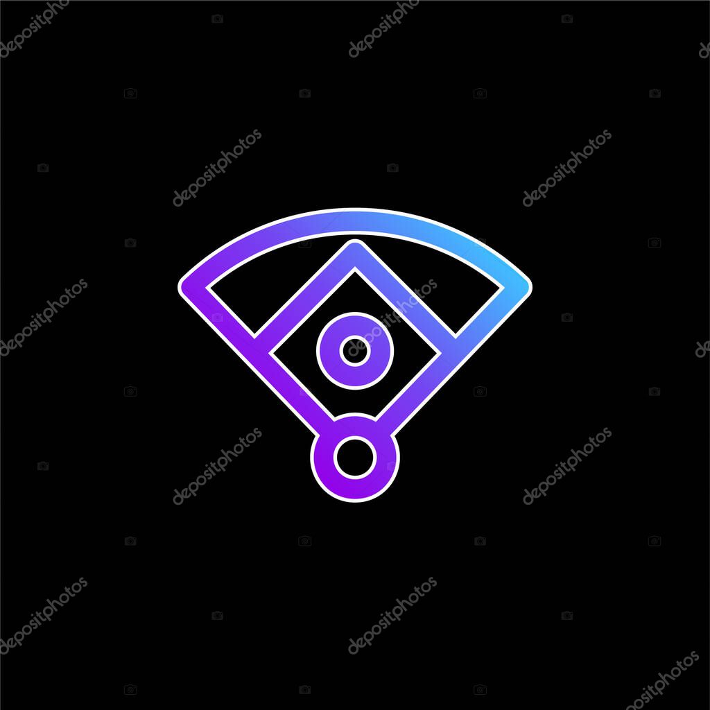 Baseball Diamond blue gradient vector icon