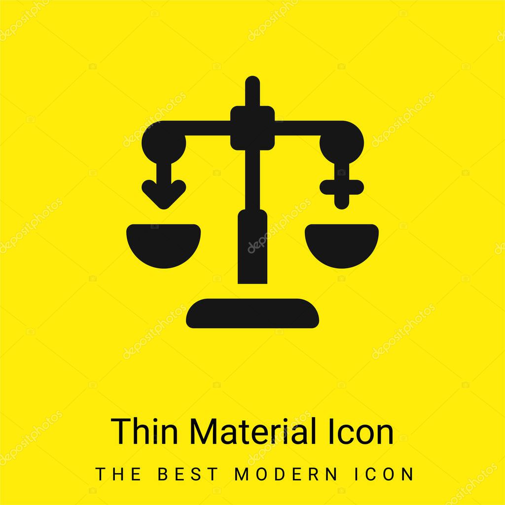 Balance minimal bright yellow material icon