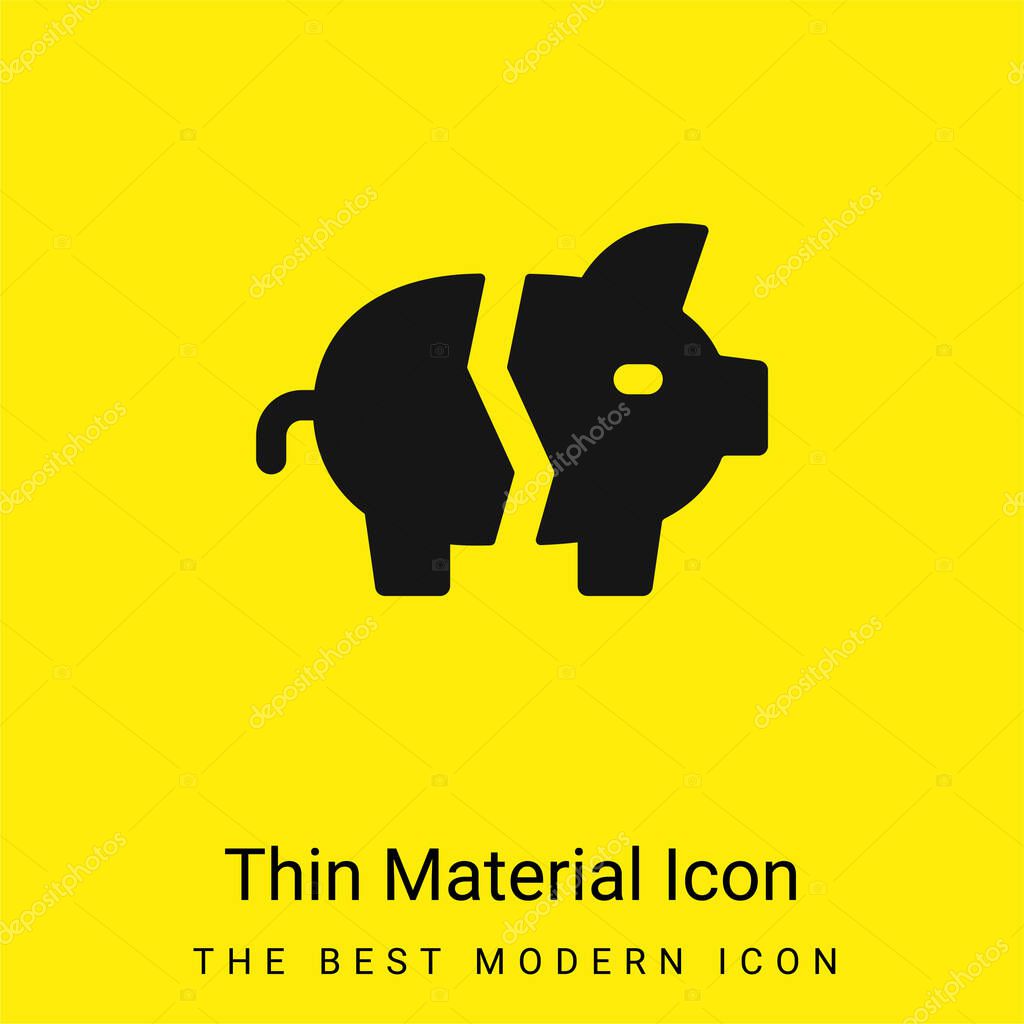 Bankrupt minimal bright yellow material icon