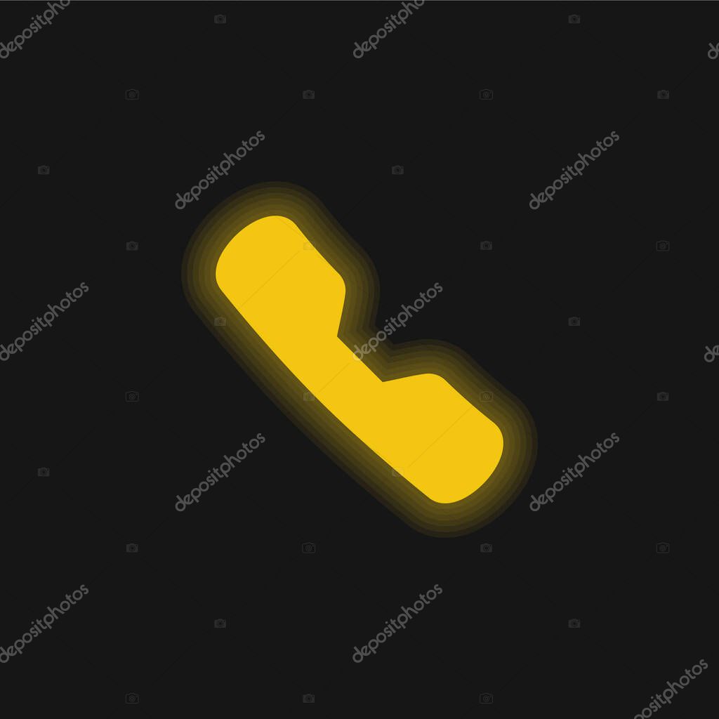 Active Call yellow glowing neon icon