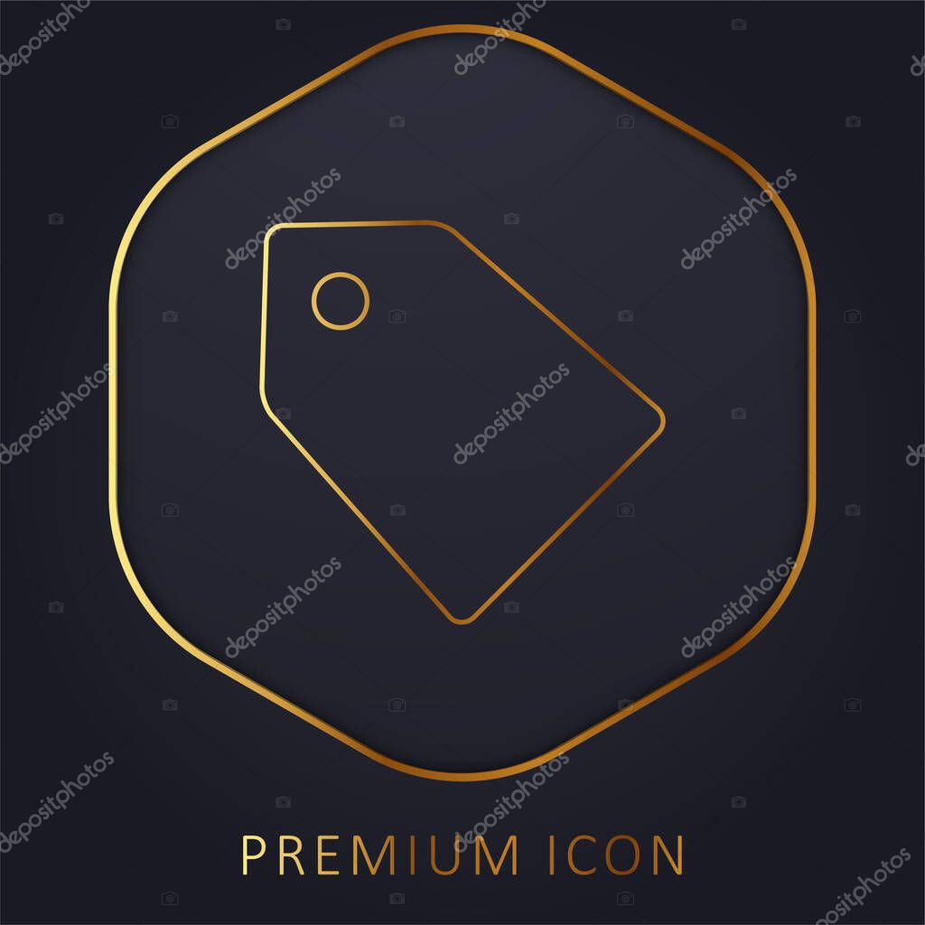 Black Label For Discounts golden line premium logo or icon