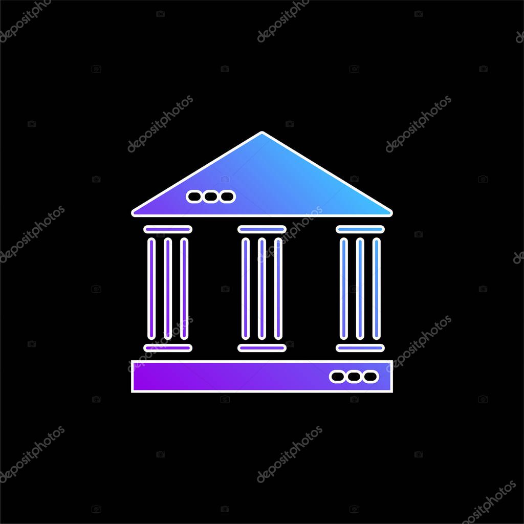 Bank blue gradient vector icon