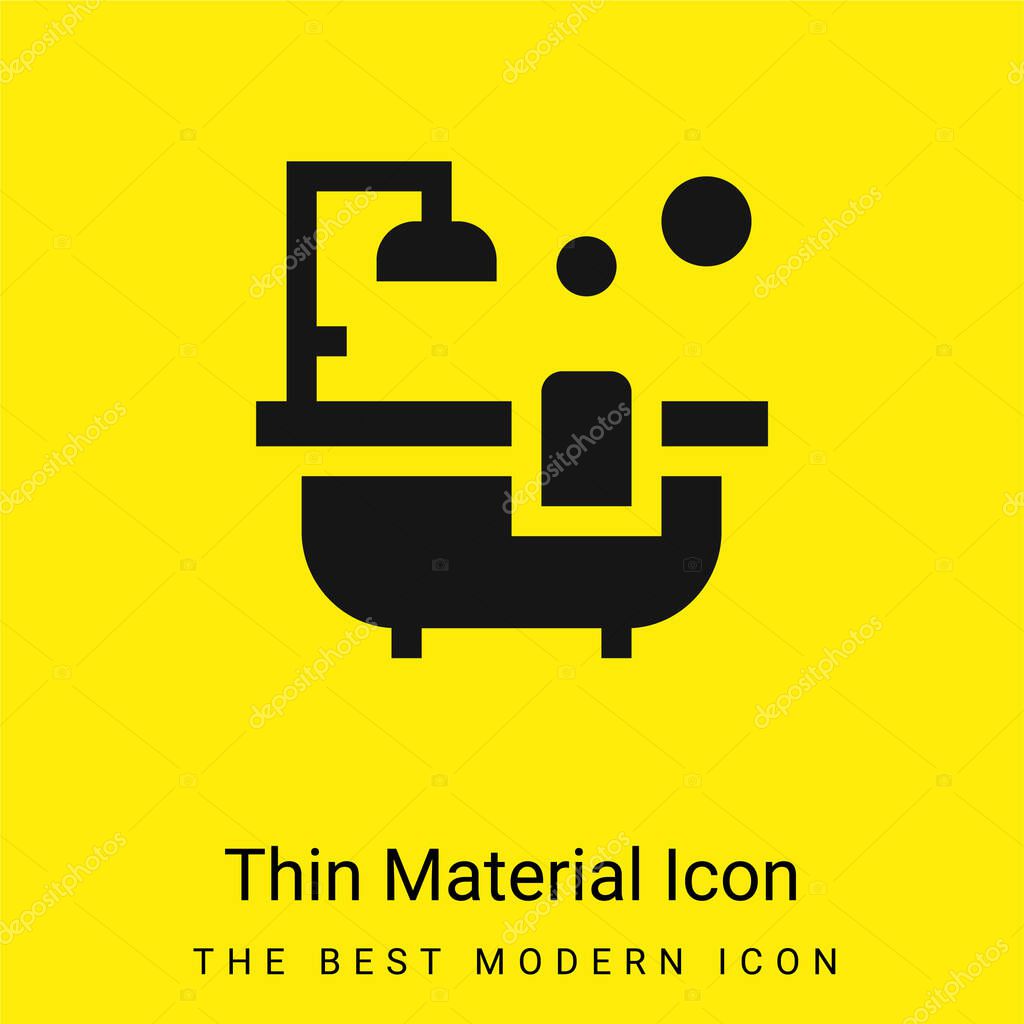 Bathtub minimal bright yellow material icon