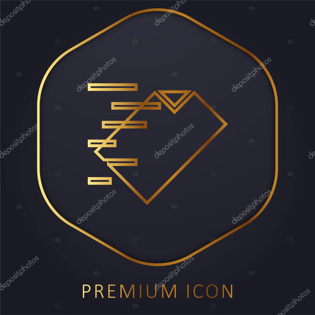 Archive golden line premium logo or icon