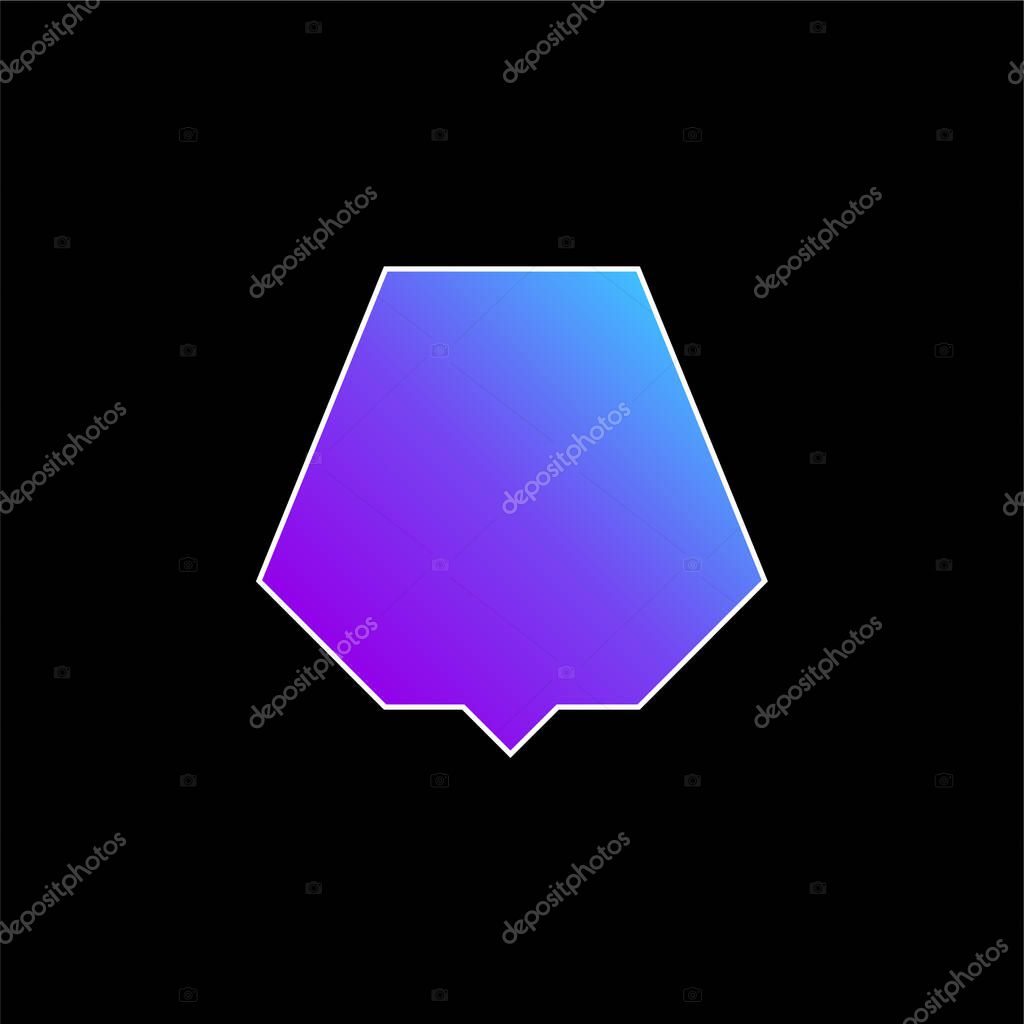 Black Nonagon blue gradient vector icon