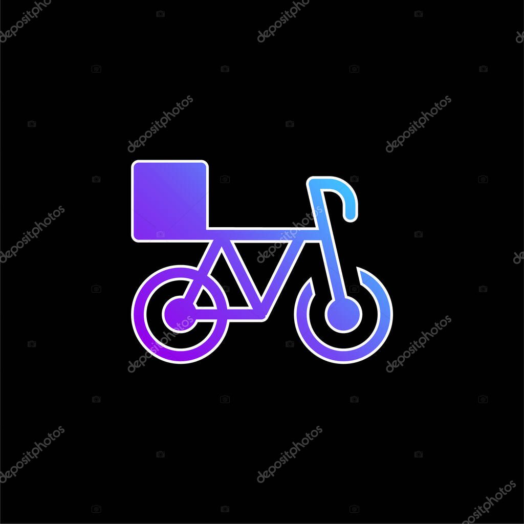 Bicycle blue gradient vector icon