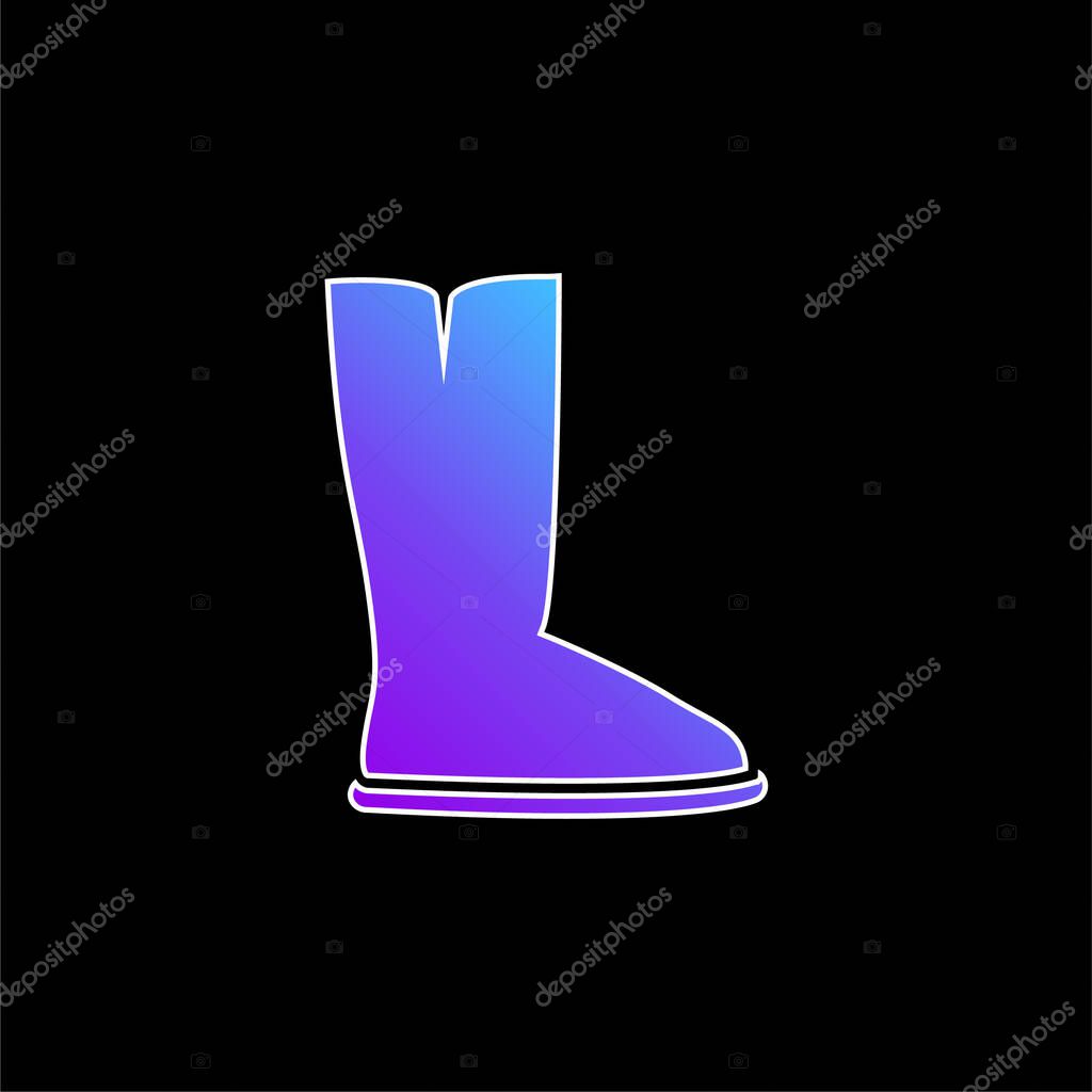 Boots blue gradient vector icon