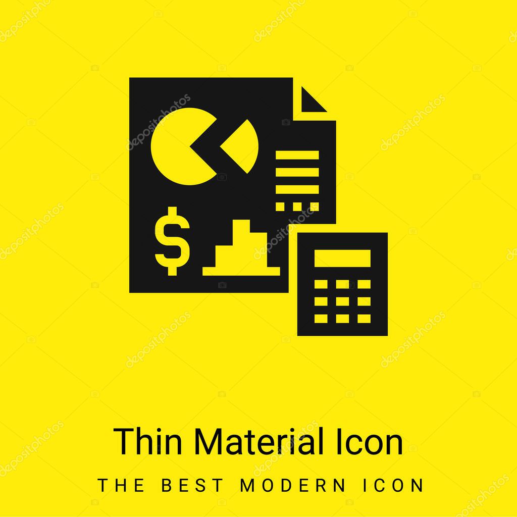 Accounting minimal bright yellow material icon