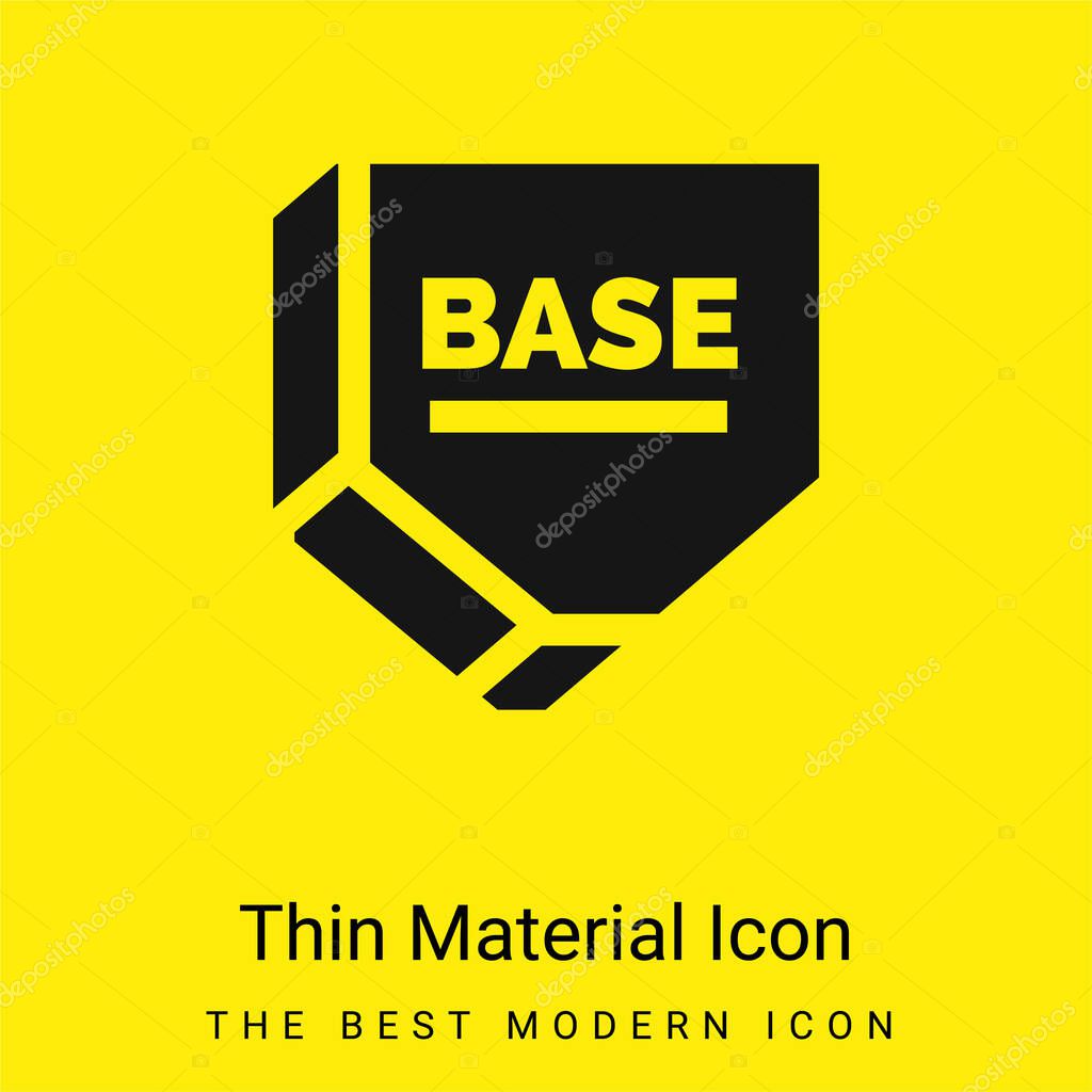Base minimal bright yellow material icon