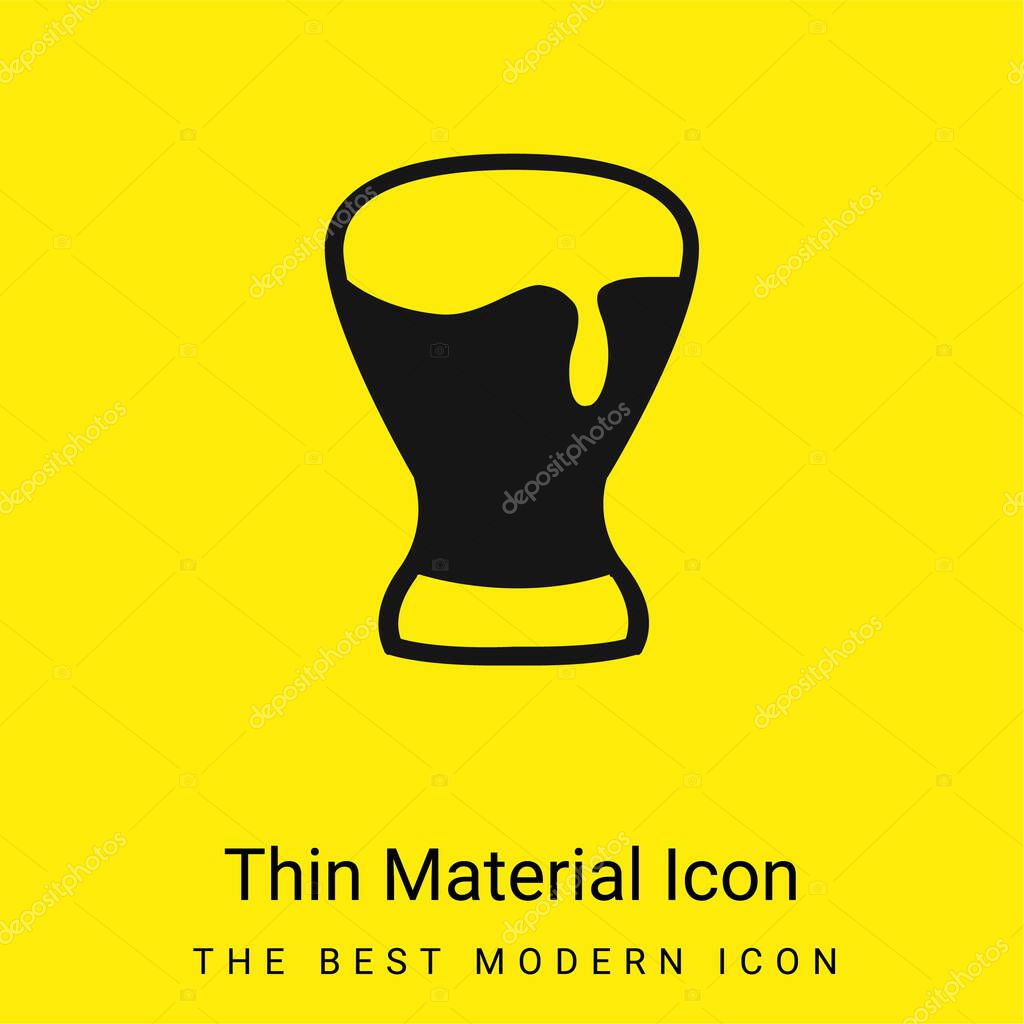 Beer Glass minimal bright yellow material icon