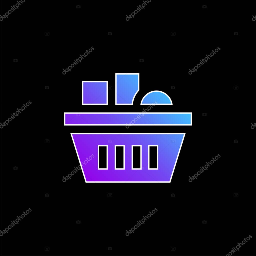 Basket blue gradient vector icon