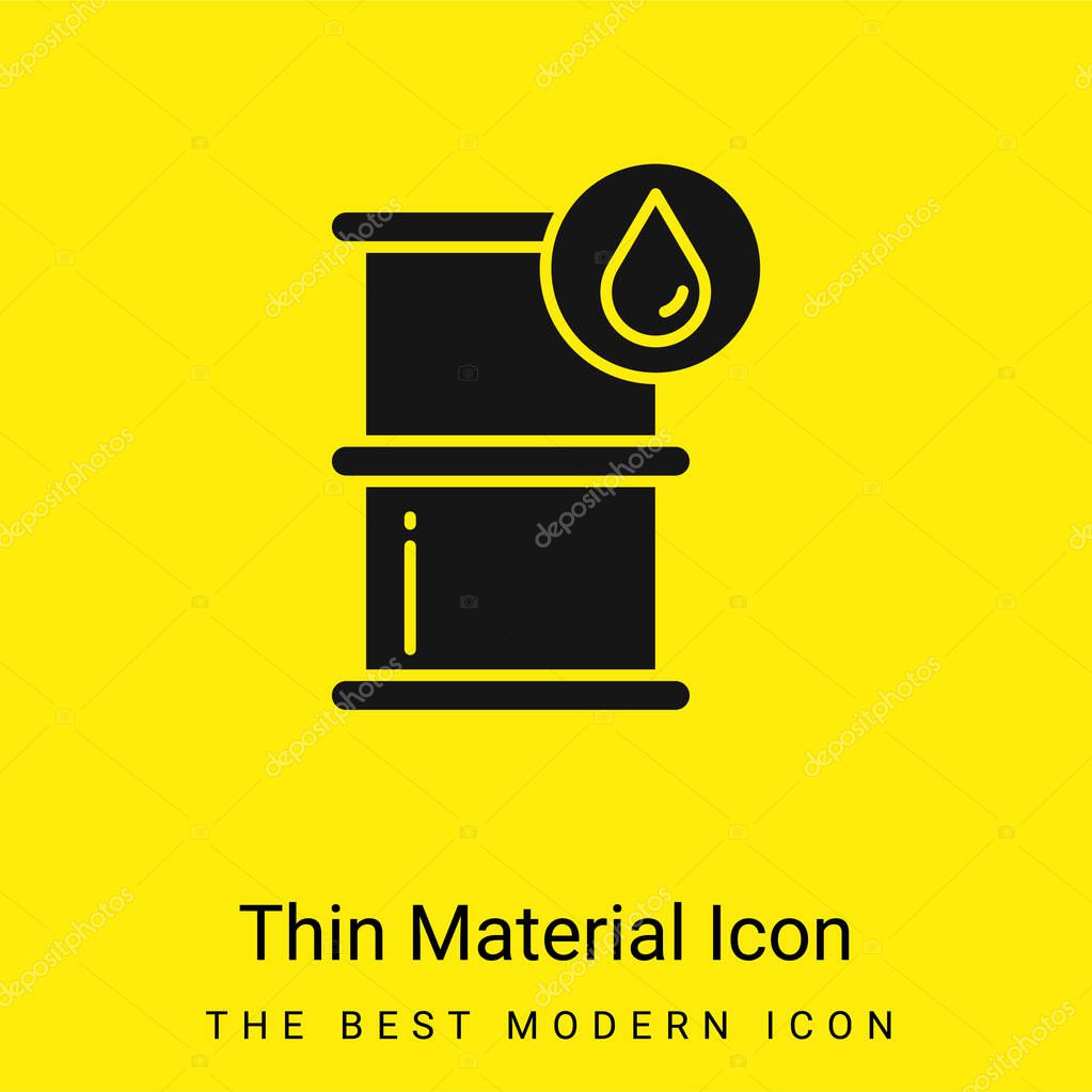 Barrel minimal bright yellow material icon