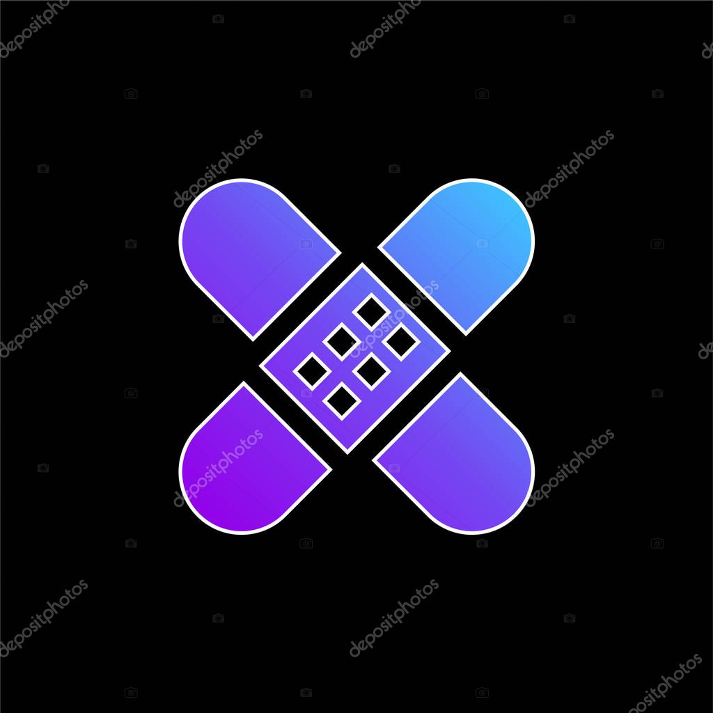 Bandage blue gradient vector icon