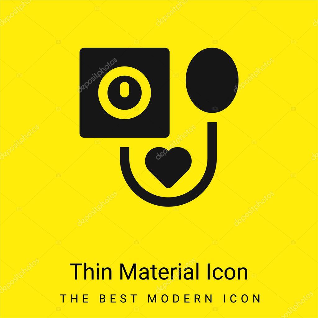 Blood Pressure minimal bright yellow material icon