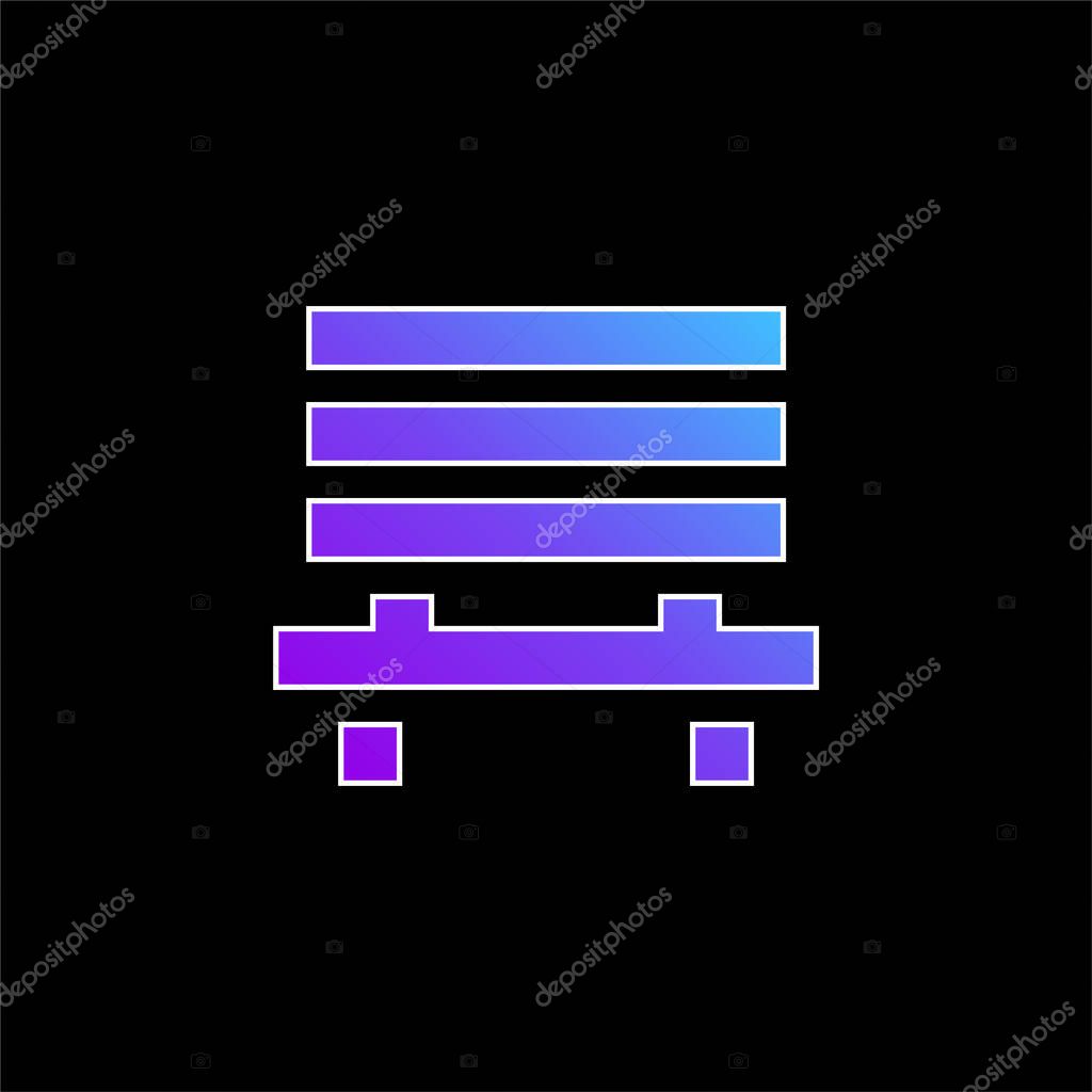 Bench blue gradient vector icon