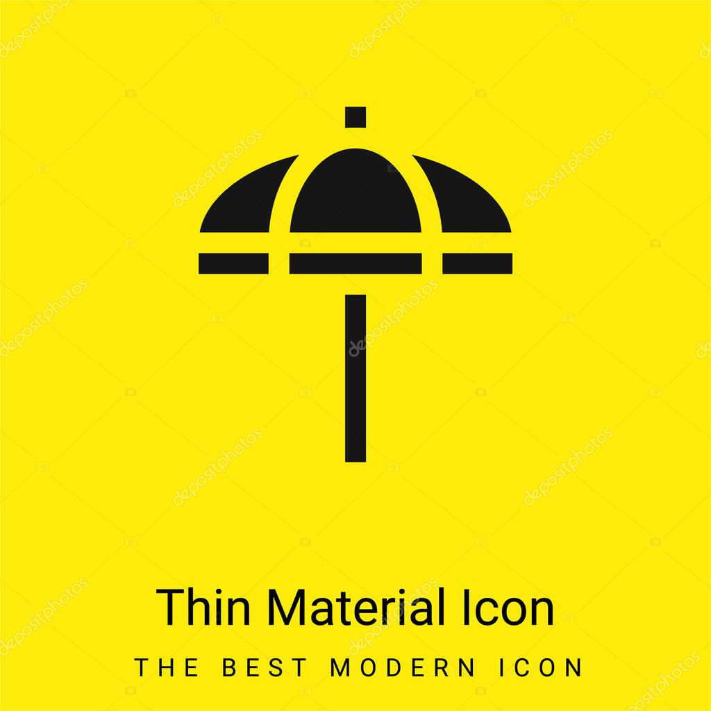 Beach Umbrella minimal bright yellow material icon