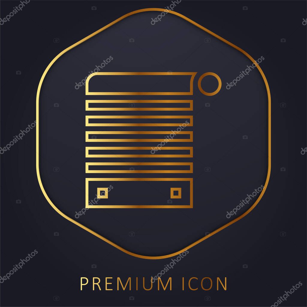 Blind golden line premium logo or icon