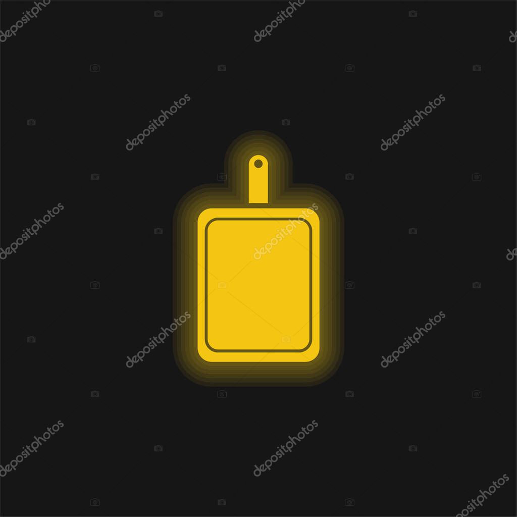 Board yellow glowing neon icon