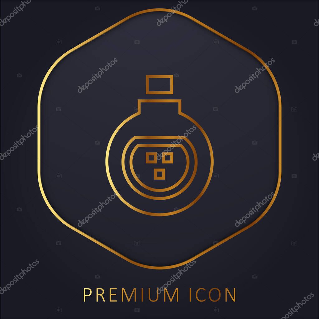 Antidote golden line premium logo or icon
