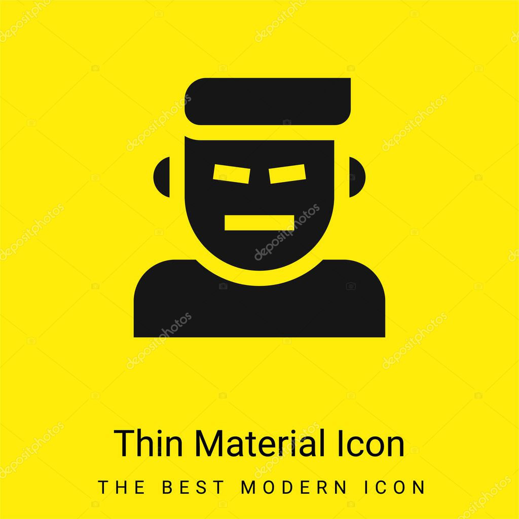 Anger minimal bright yellow material icon