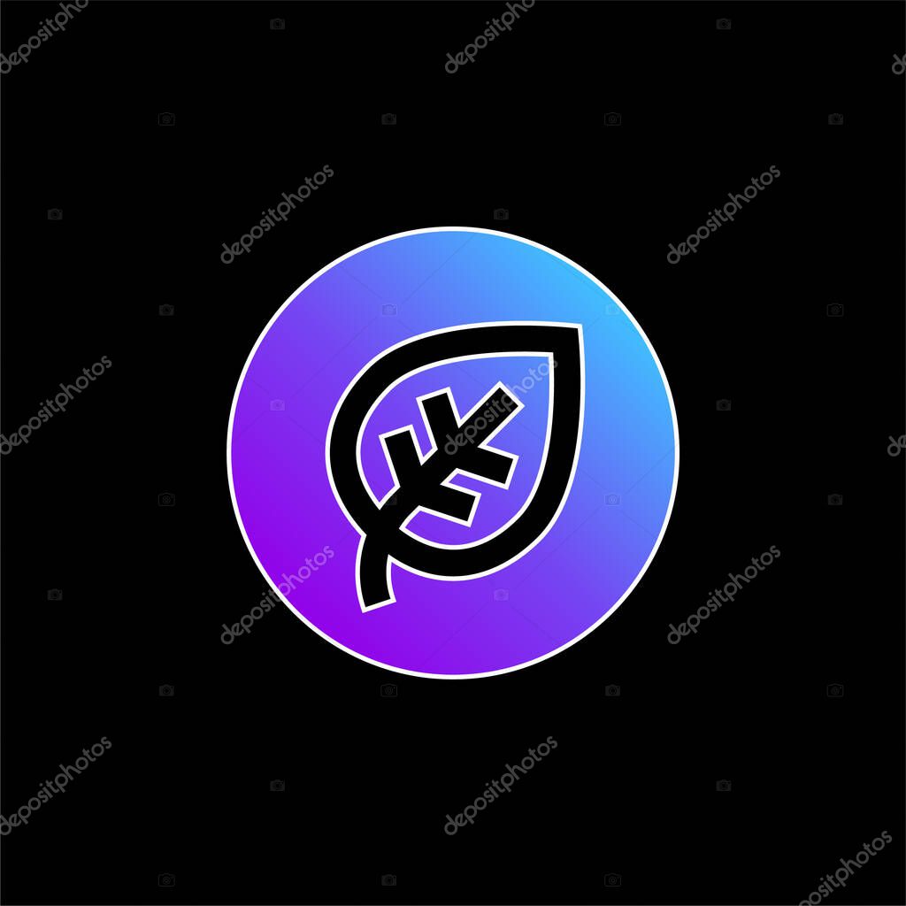 Biological blue gradient vector icon