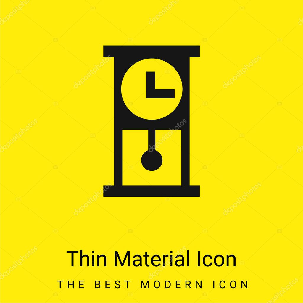 Antique Clock minimal bright yellow material icon