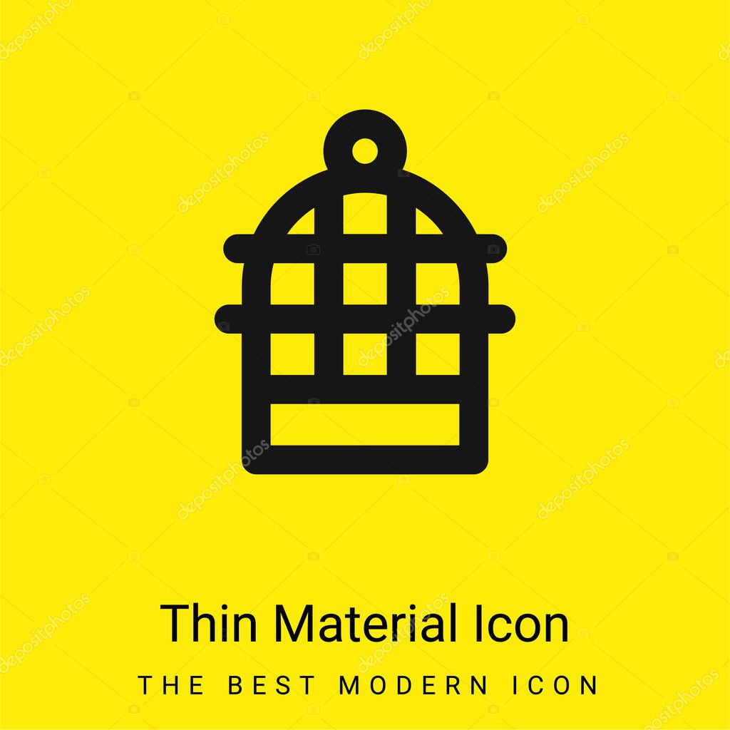 Bird Cage minimal bright yellow material icon
