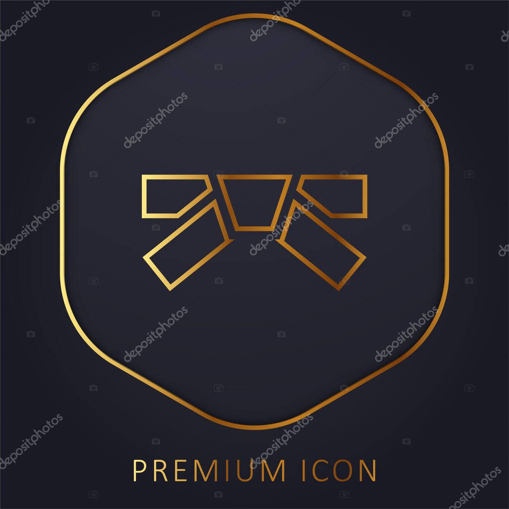 Belt golden line premium logo or icon