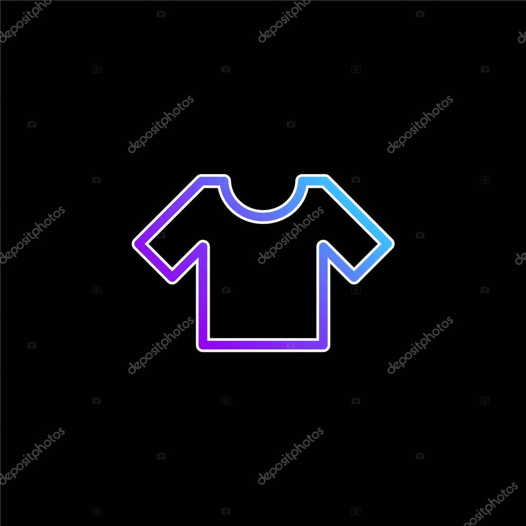 Basic T Shirt blue gradient vector icon