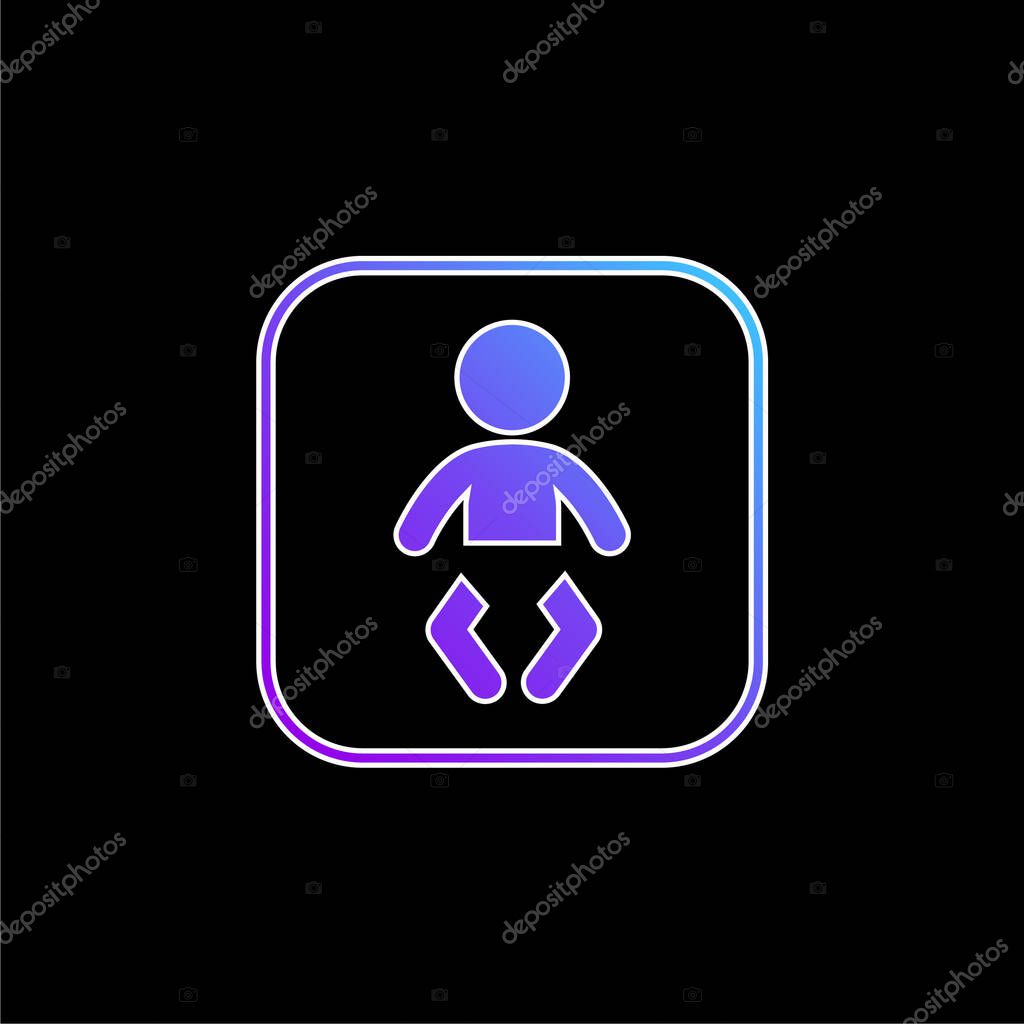 Baby Zone blue gradient vector icon