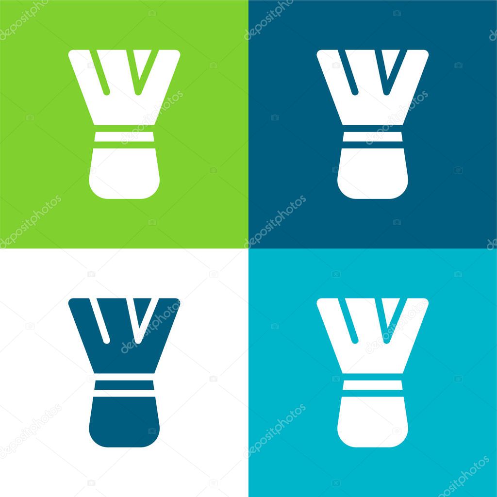 Beauty Flat four color minimal icon set