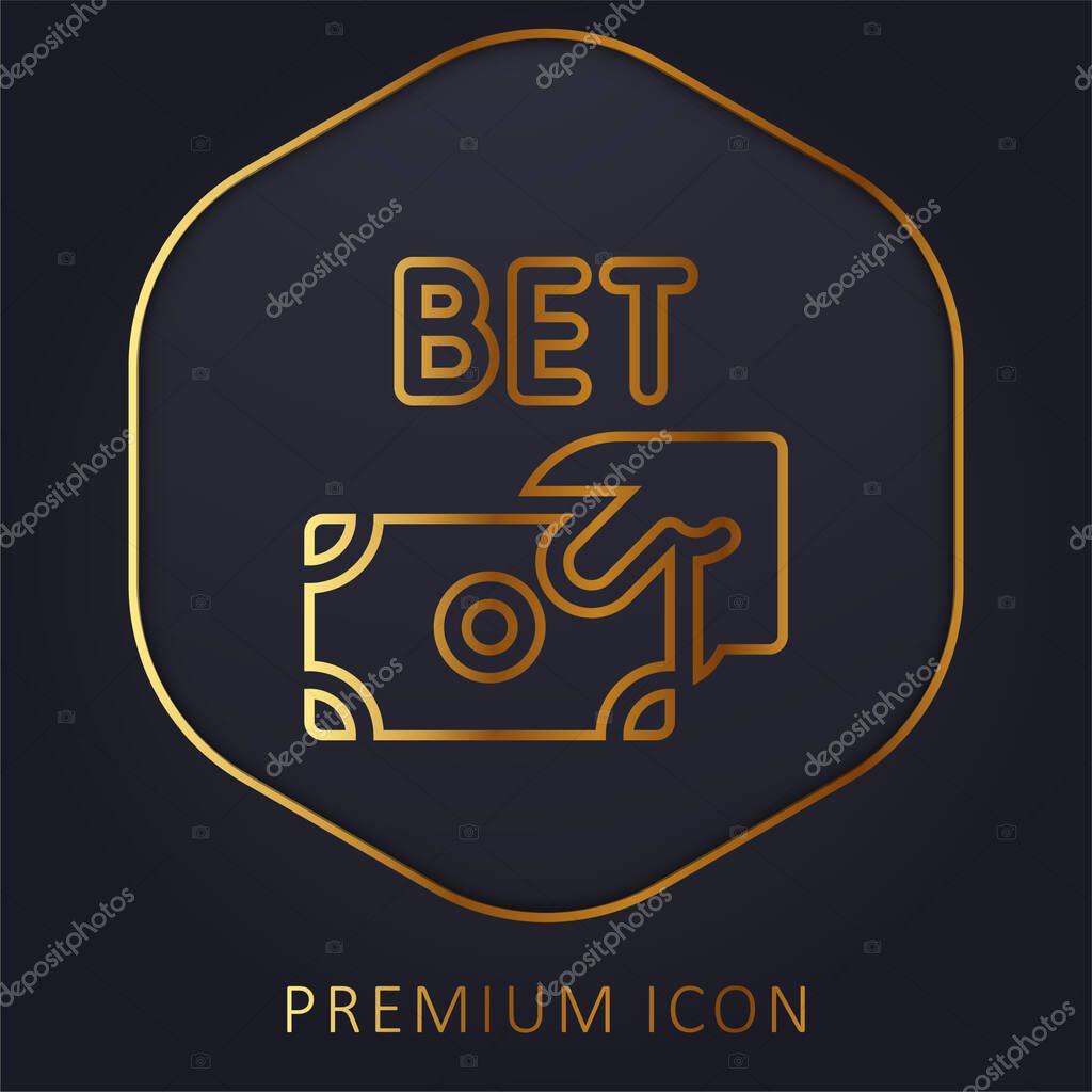 Bet golden line premium logo or icon