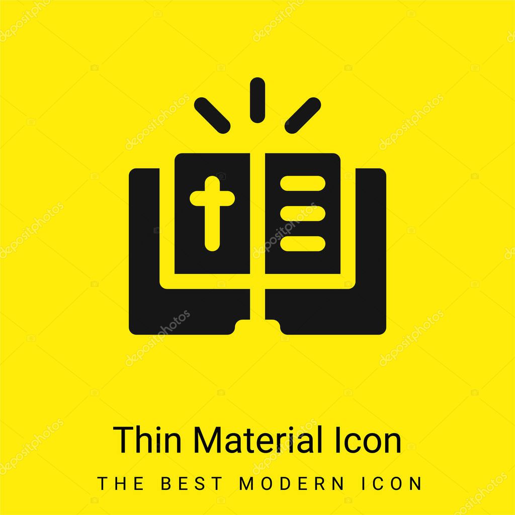 Bible minimal bright yellow material icon